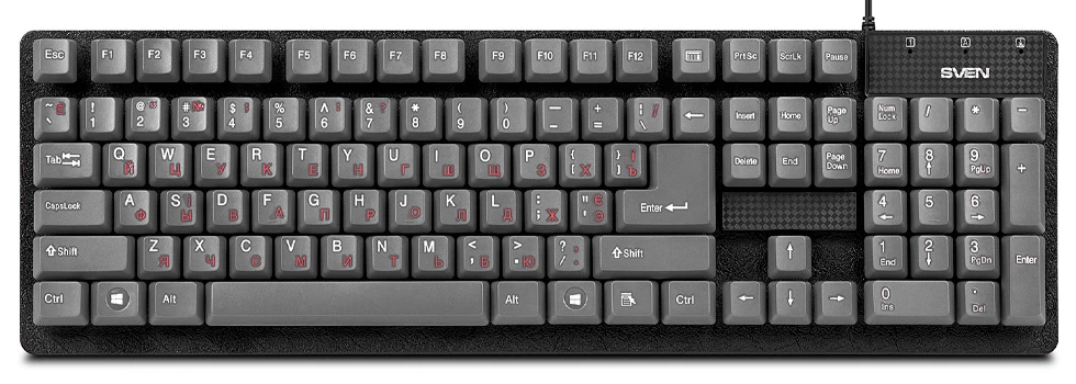 Клавиатура проводная Sven Standard 301 / Мембранная photo 1